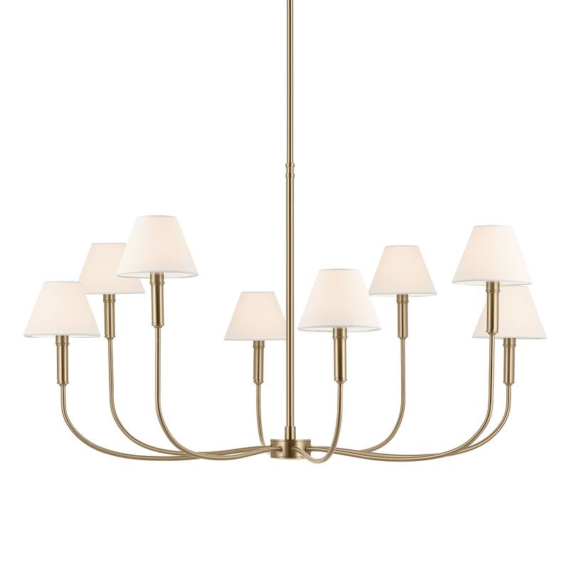 Eadie 41.25 Inch 8 Light Chandelier in Champagne Bronze