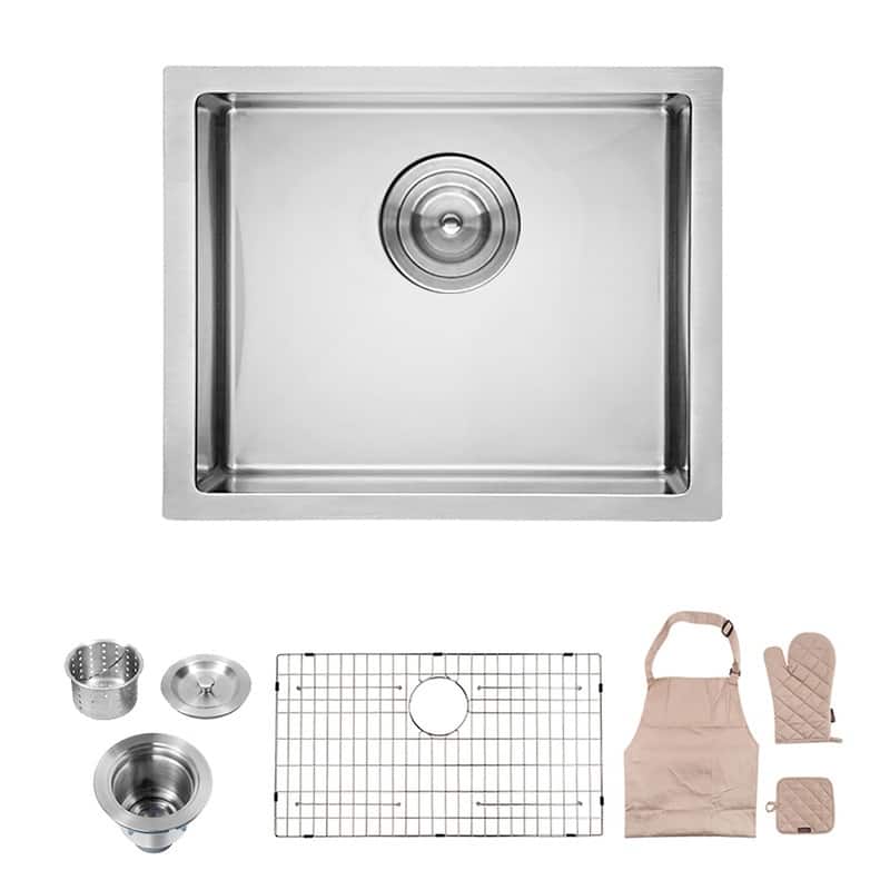 23 inch Undermount Deep Single Bowl 16 Gauge Stainless Steel Sink