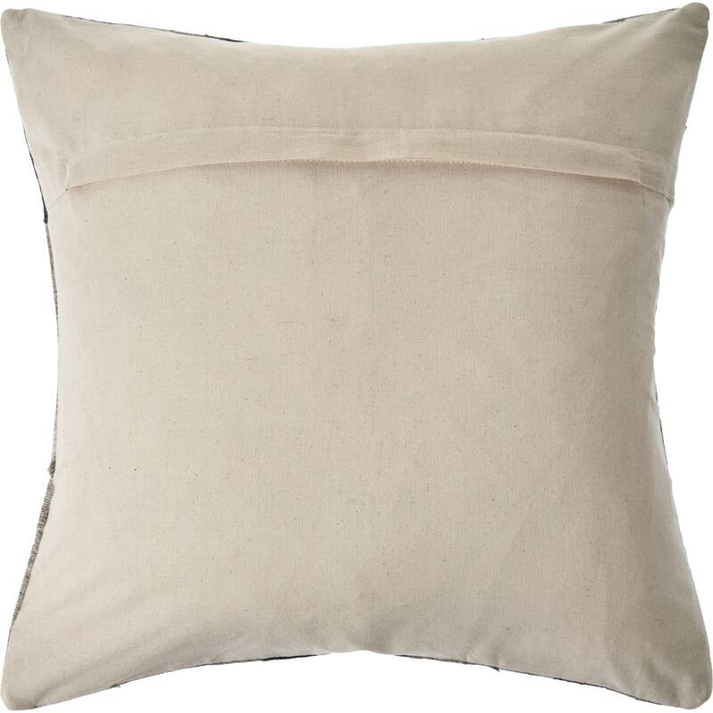 20" Beige and Gray Throw Pillow