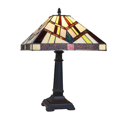 Tiffany Style Mission Design 1-light Blackish Bronze Table Lamp