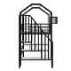 preview thumbnail 13 of 14, Stylish Metal Loft Bed with Roof Design and A Storage Box, Twin, Pink