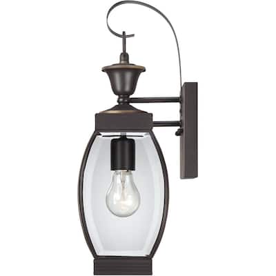 Medici Bronze One Light Outdoor Wall Lantern from the Oasis Collection