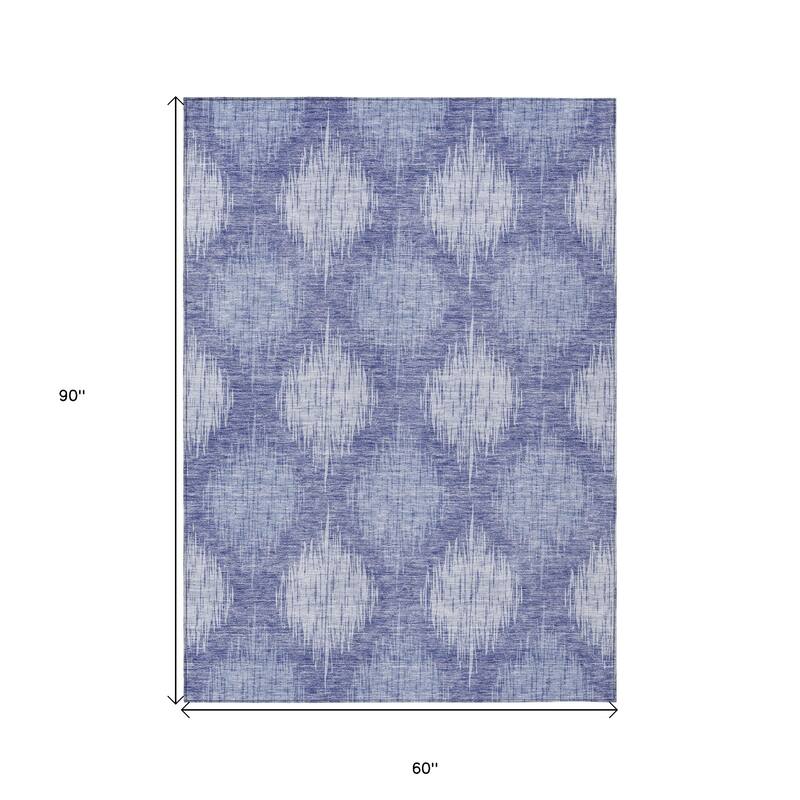 HomeRoots Ikat Transitional Rectangle Outdoor Rug
