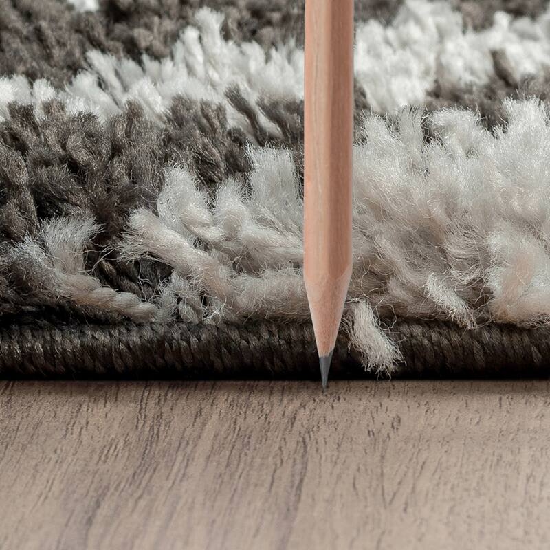 Upscale Shag Modern & Contemporary Geometric Indoor Area Rug