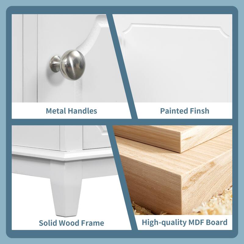 30-In Bathroom Vanity with Ceramic Sink,Soft-Close Door