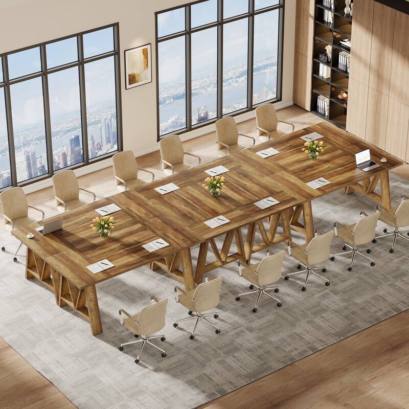 Conference Table for 4-6 People Rectangular Meeting Room Table for Office