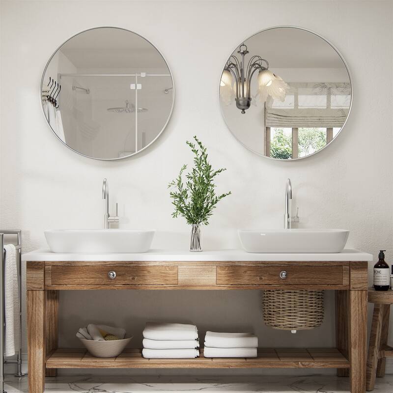 Wall Mirror Vanity Mirror Bathroom Mirror with Metal Frame(1 Piece)