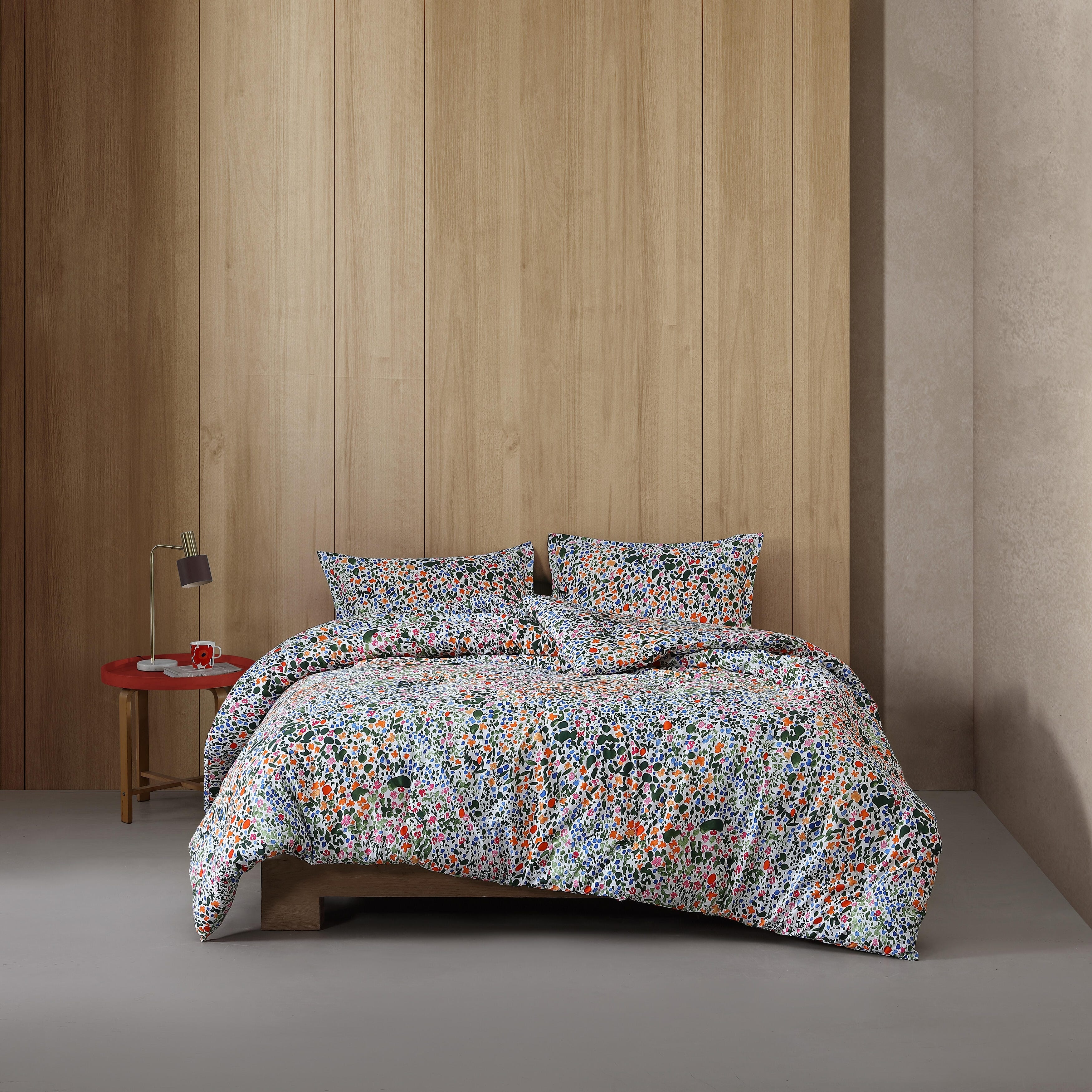 Marimekko Rantaniitty Cotton Orange Duvet Cover Set