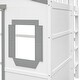 preview thumbnail 14 of 14, Elegant Design Full Size House Loft Bed With Ladder-White+Gray Frame Modern Multi-Functional Children's Bed
