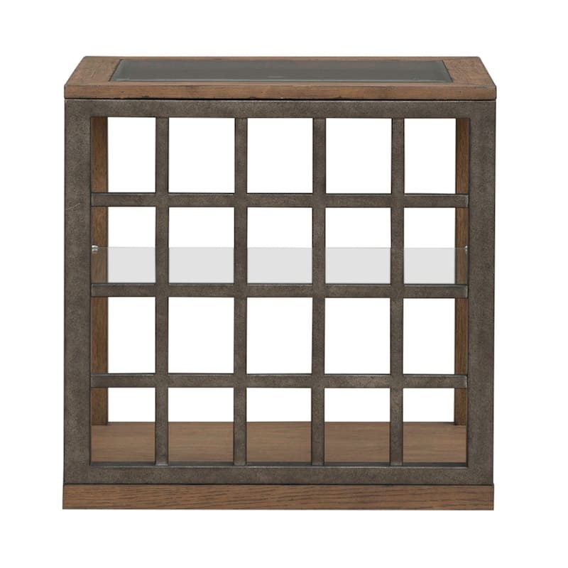 Liberty Furniture Bayhill Trellis Glass Top Cocktail Table, End Table Options