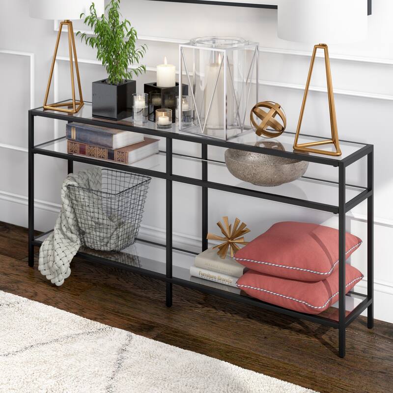 Sivil Console Table - 64" Blackened Bronze
