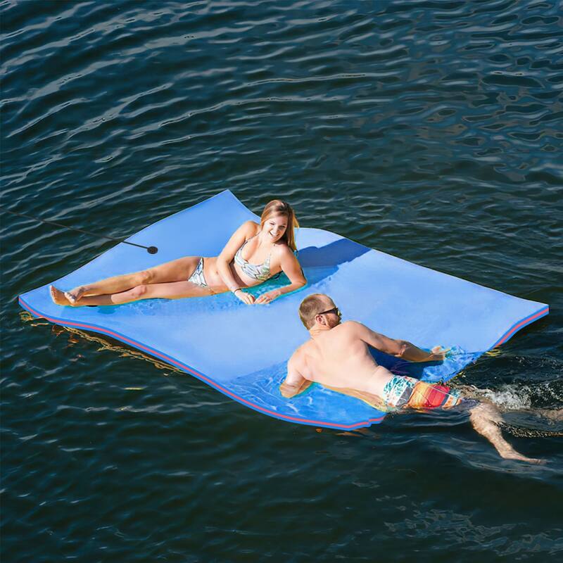 3 Layer Swimming Pool Float Floating Mat in Blue