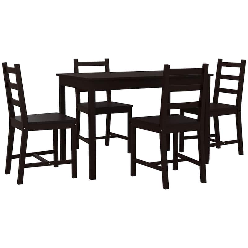 Dining Table Set Modern Kitchen Table and Chairs, Solid Wood Dining Room Set(Table + 4 Chairs)