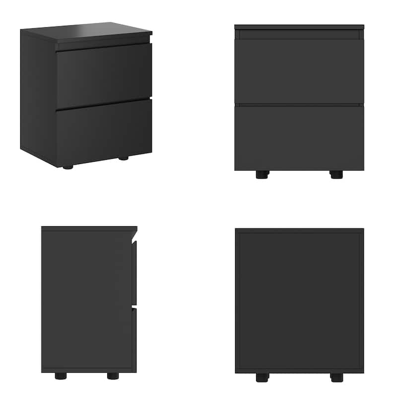 18.9'' Tall 15.7"W 2 - Drawer Nightstand Chest End Table