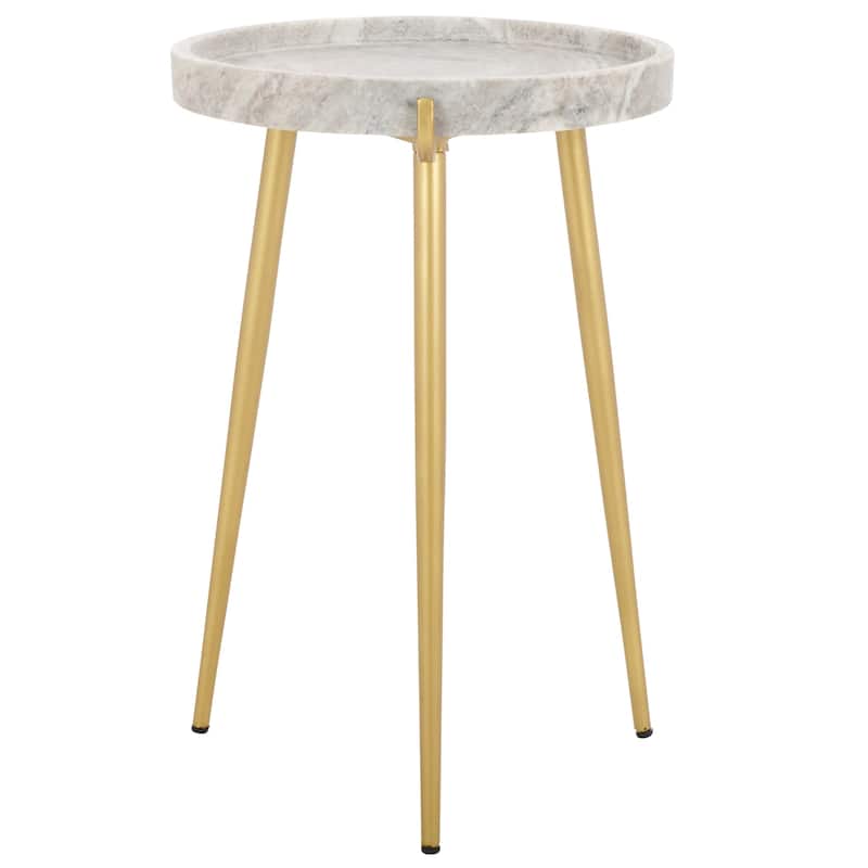 SAFAVIEH Home Bonn Marble Side Table - 16"W x 16"D x 24"H