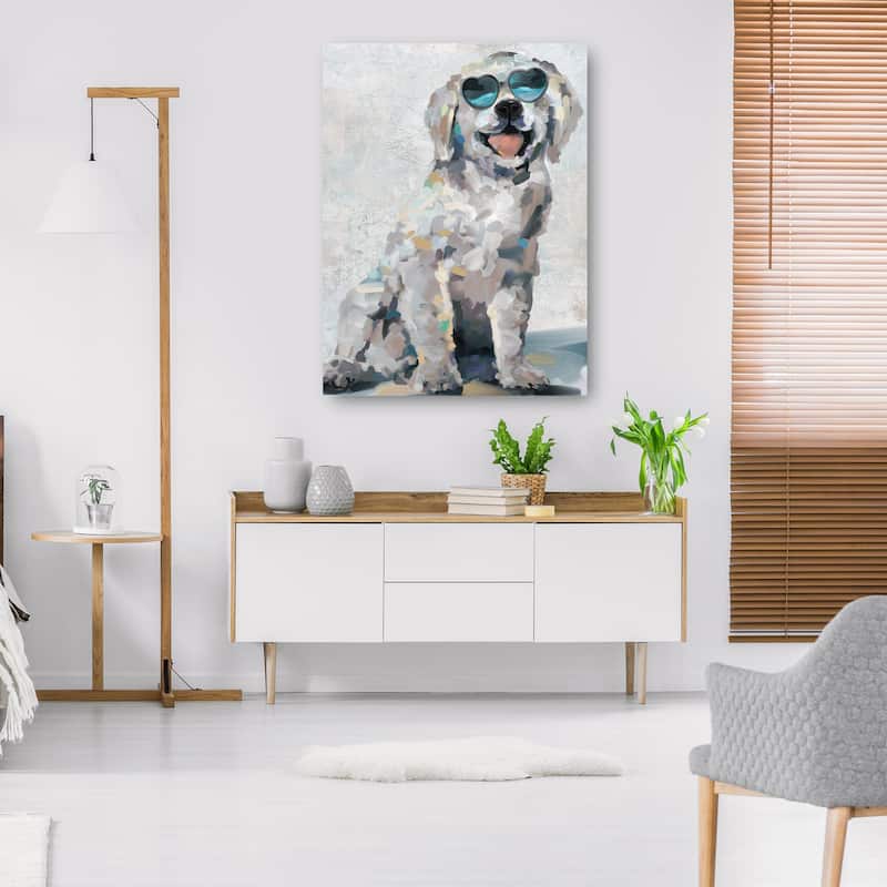 Shady Pups III By Studio Arts Canvas Art Print