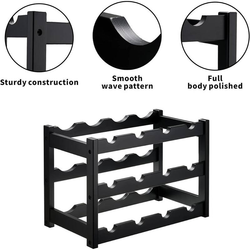 Bamboo Wine Rack, Sturdy and Durable Wine Storage
