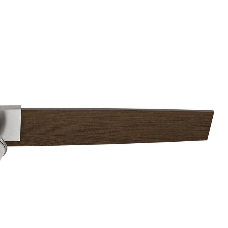 Hunter 52" Morelli Brushed Nickel Low Profile Ceiling Fan w/LED Light, Handheld Remote - Industrial, Modern, Contemporary
