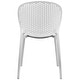 preview thumbnail 31 of 56, Modern Plastic Garden Patio Indoor or Outdoor Dining Stackable Chair UV Protected Armless With Dot Back Surf