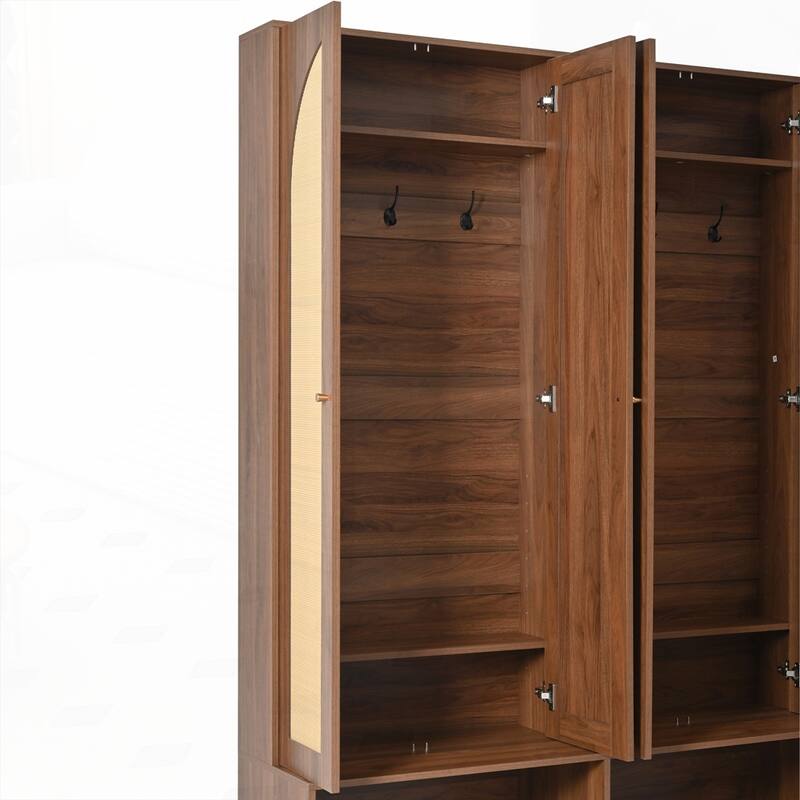 4-In-1 Seating Bench with 6 Hooks