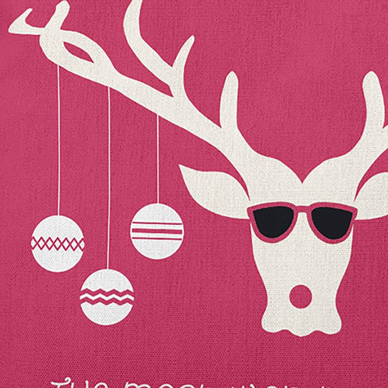 Cool Christmas Deer Accent Pillow