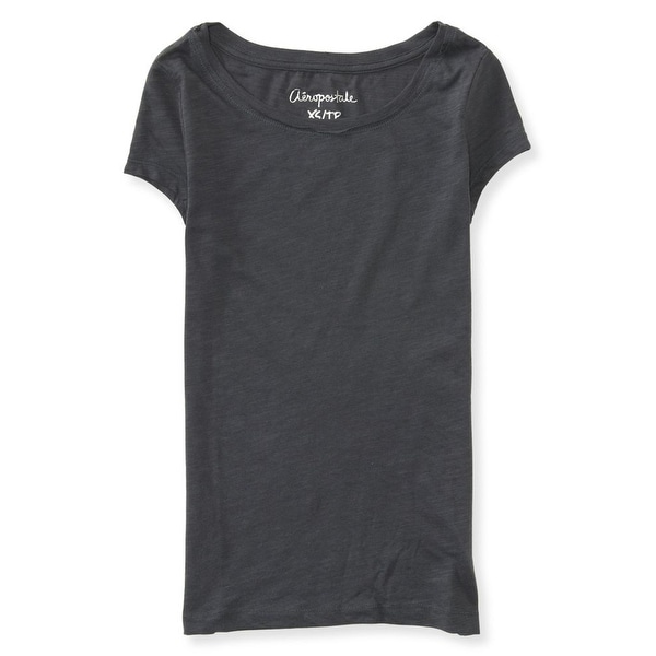 Aeropostale Womens Solid Core Scoop Basic T-Shirt. Opens flyout.