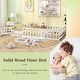 preview thumbnail 29 of 36, Twin Size Kids Wood Montessori Floor Bed with Door and Fence