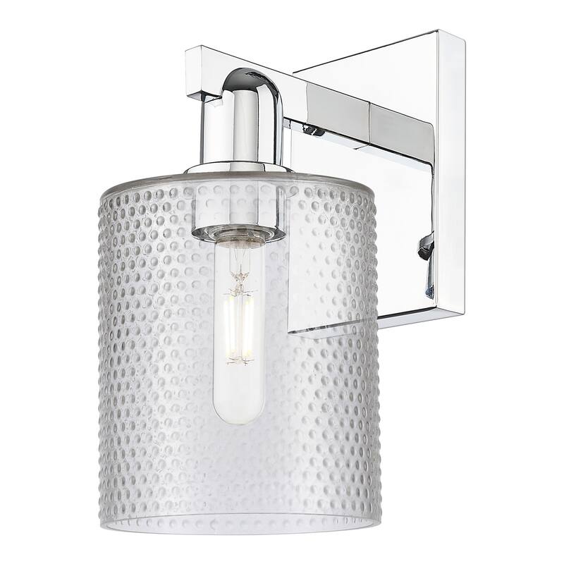 Innovations Lighting 716-1W-11-5 Cobbleskill Sconce Cobbleskill 11" - Polished Chrome / Clear