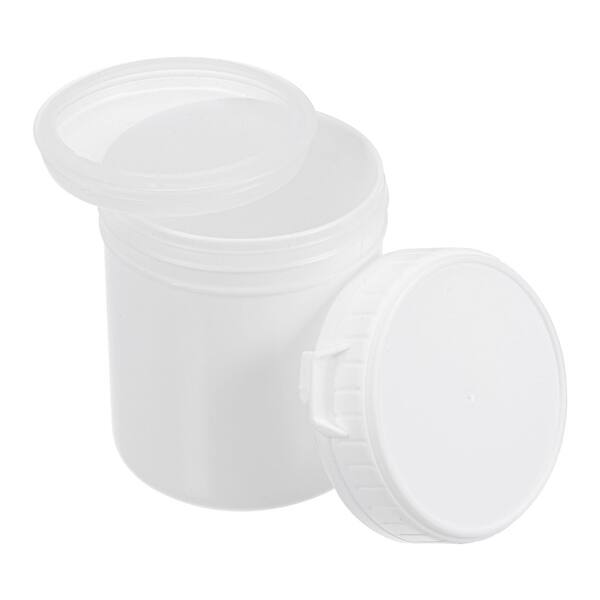 slide 2 of 6, Plastic Paint Pail 0.08-Gallon/300mL Containers with Sealing Lid Pure White 2Pcs