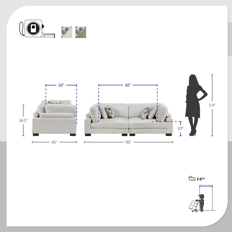 Abbeville Microfiber Living Room Loveseat