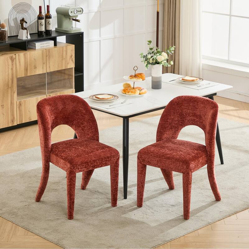 GDFStudio - Marlowe Contemporary Chenille Dining Chair Set