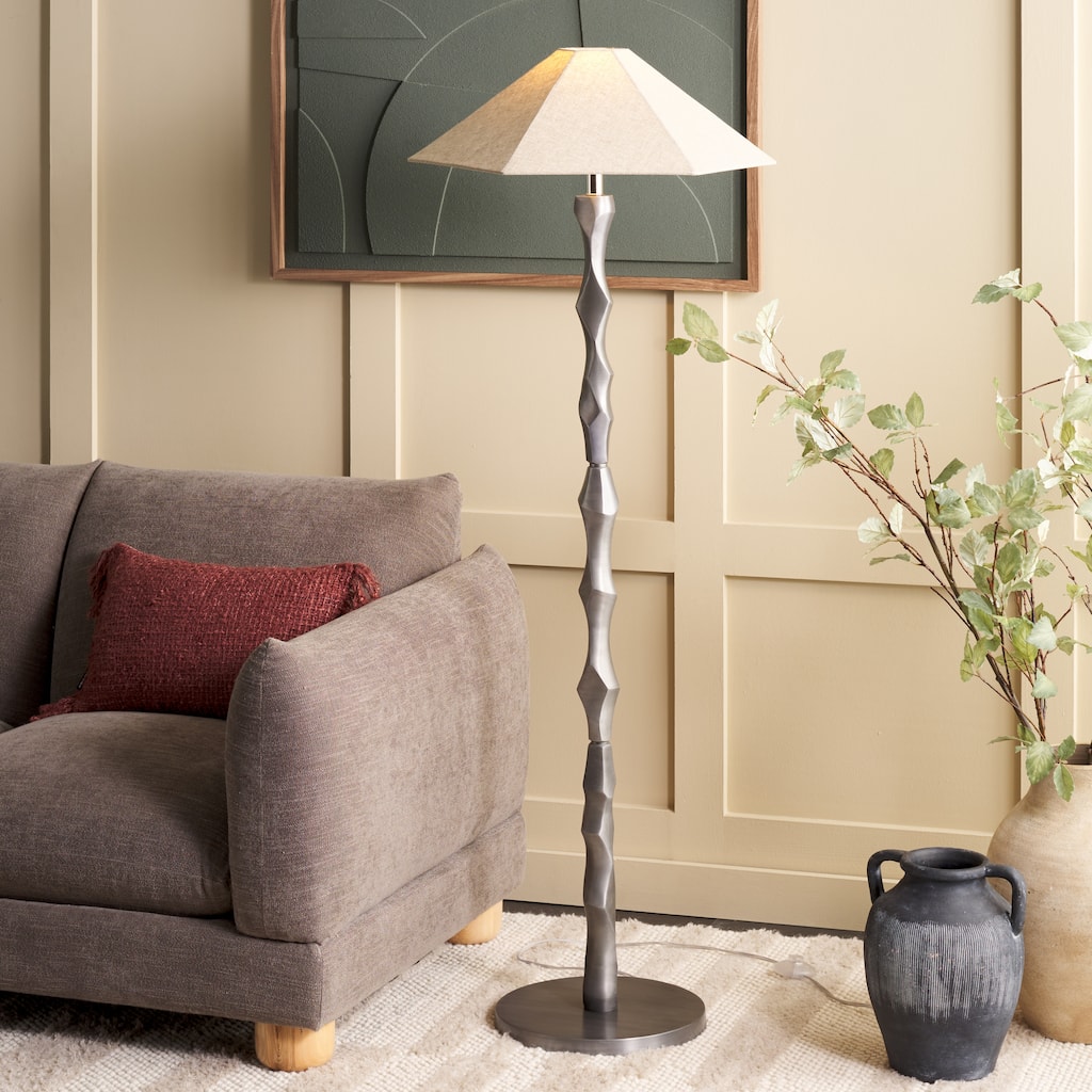 SAFAVIEH Lighting Delphi 59-Inch Metal Floor Lamp - 22"W x 22"D x 59"H