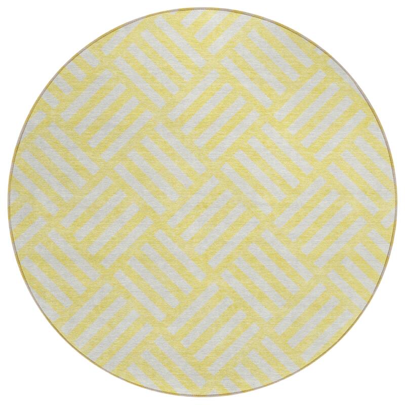 Machine Washable Indoor/ Outdoor Chantille Geo Contemporary Rug