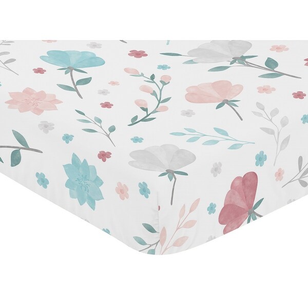 teal crib sheet