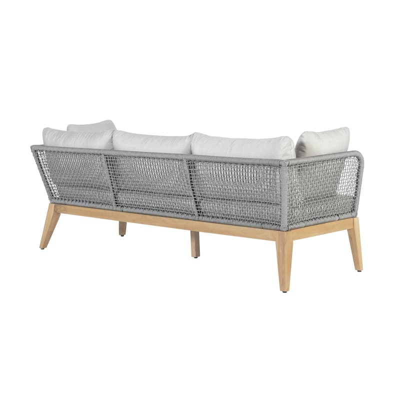Cypress Teak Wood Sofa with Rope Design