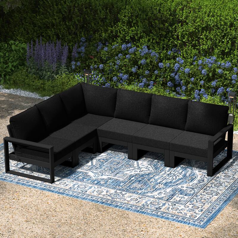 Endless Patio 6-Piece Deep Seating Set with Black Frame