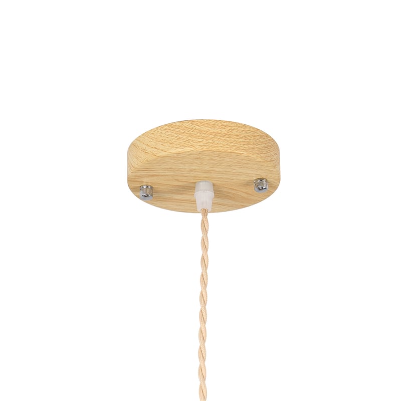 1 - Light Rattan Kitchen Island Pendant - Walnut