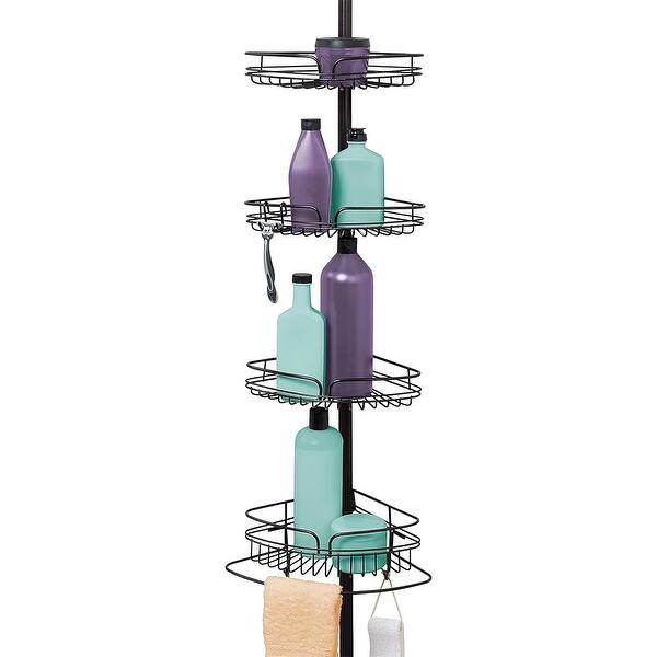 RustResistant Corner Shower Caddy for Bathroom, 4 Adjustable Shelves
