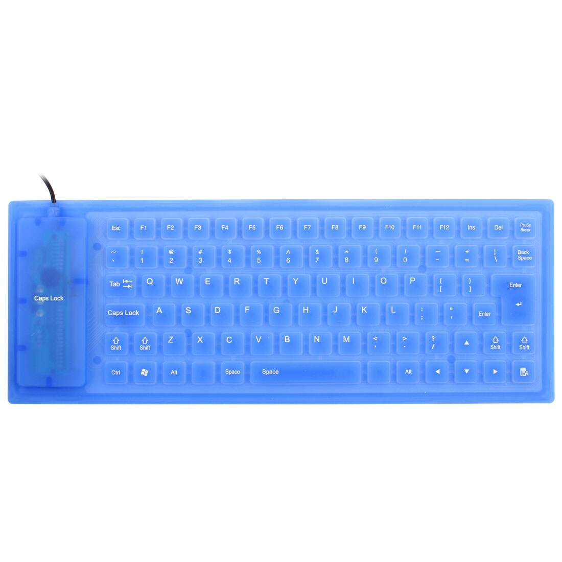 Shop Unique Bargainsfoldable Flexible 85 Keys Usb Wired Roll Up Silicone Keyboard Blue For Laptop Pc Overstock 27634741