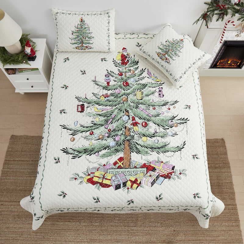 Spode® Christmas Tree Full/Queen Quilt Set