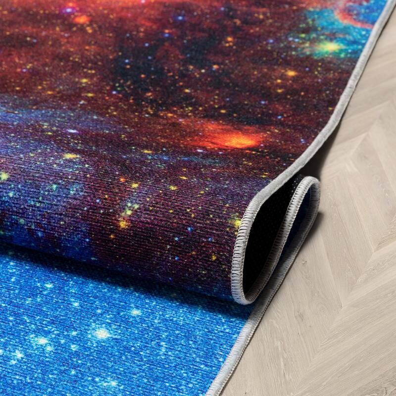 Well Woven Celestial Space Modern Abstract Kids Rug
