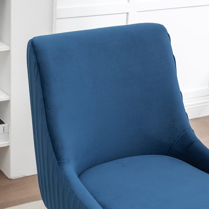 SEYNAR Modern Velvet 360 Degree Swivel Armless Dining chair Set of 6