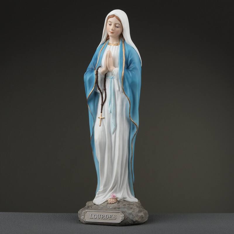 6.1 inches Height Polyresin Our Lady of Lourdes Multicolor Finish Figurine