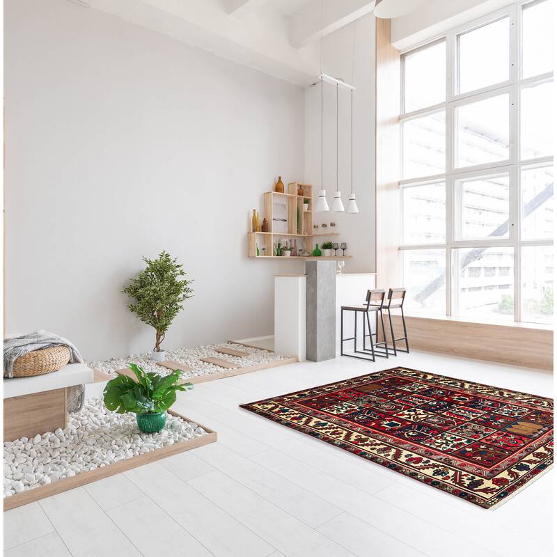 ECARPETGALLERY Hand-knotted Kayseri Vintage Red Wool Rug - 4'5 x 6'10