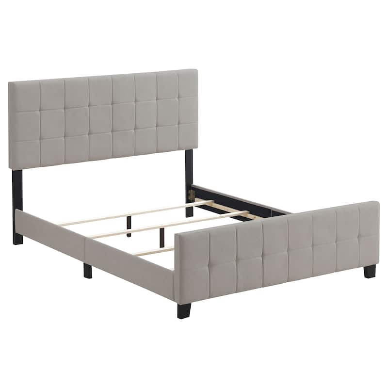 Fairfield Contemporary Fabric Upholstered Panel Bed - Beige (Queen) - Queen