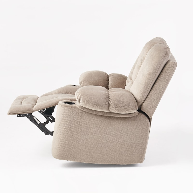 Gannon Fabric Glider Recliner Club Chair by Christopher Knight Home