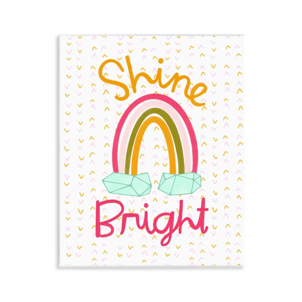 Stupell Shine Bright Geometric Rainbow Wall Plaque Art Design By Mandy Ford Art + Illustration