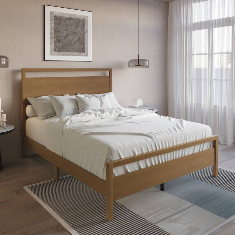 Clayfell Ontario Solid Wood-Look Panel Bed