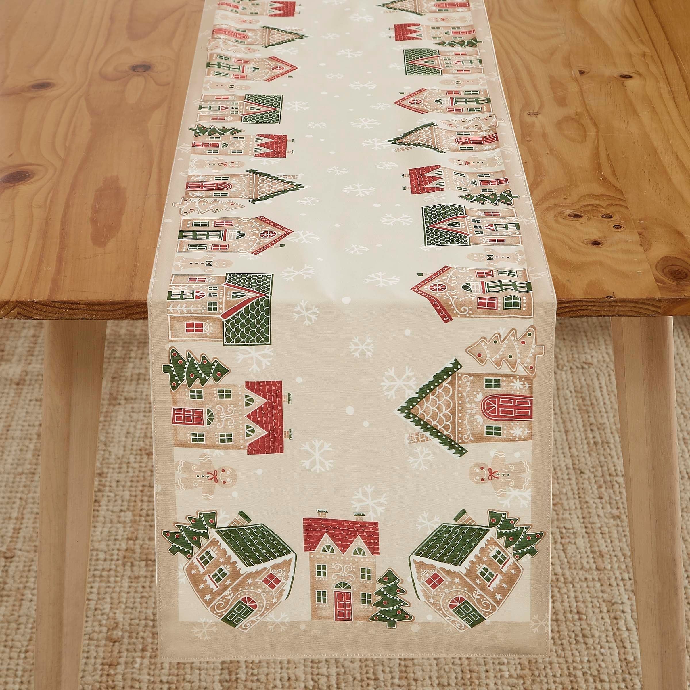 Avanti Gingerbread Village 72" Runner