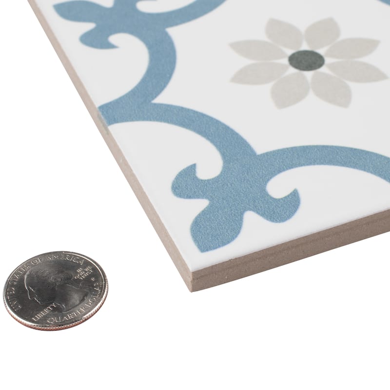 Merola Tile Daria Niagara 9-3/4" x 9-3/4" Porcelain Floor and Wall Tile